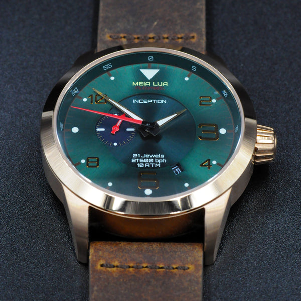 BOREAL MOONRISE - Bronze Gold Case - Distressed Leather
