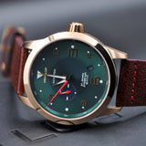 BOREAL MOONRISE | Bronze Gold Case - Burgundy Leather